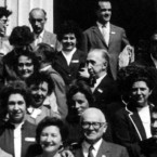 Ángel Cabrera en la foto de grupo del Primer Congreso Sudamericano de Zoología (La Plata, octubre de 1959)