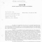 Circular de creación de la SAREM, 1983 (portada)