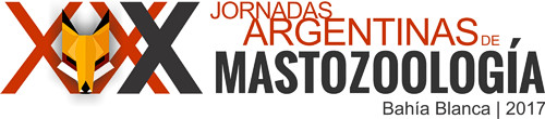 Marca de las XXX Jornadas Argentinas de Mastozoología